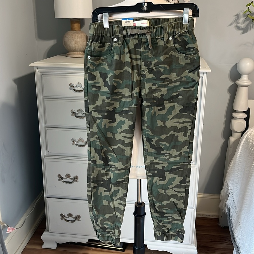 Levis Camo Pants Jogger Boys Girls Elastic Drawstring Waist